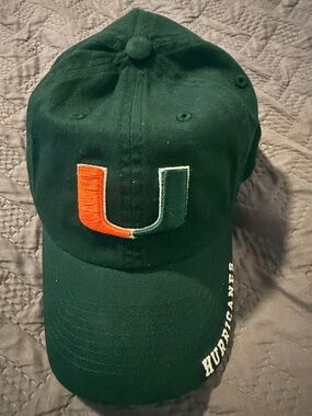 Green Miami Hurricanes 'U' Logo Baseball Cap